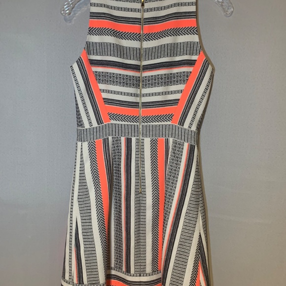 Kate Spade Striped Dress - Black, White, Orange. Size 0, EUC - Picture 3 of 6